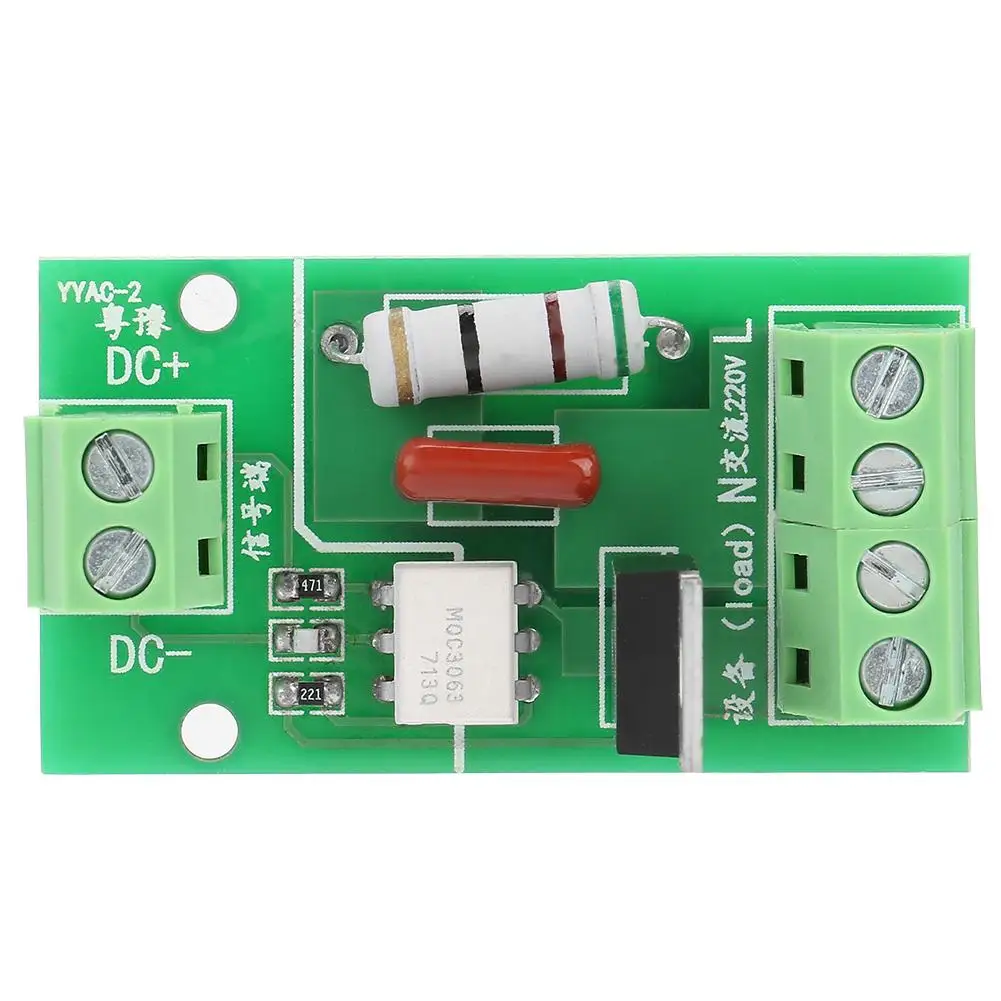 modulo SCR YYAC-2 Tiristore Scheda di controllo Interruttore a grilletto DC 3.3V-24V Controllo AC 220V lingresso e luscita accoppiamento completamente ottico isolato Modulo di controllo