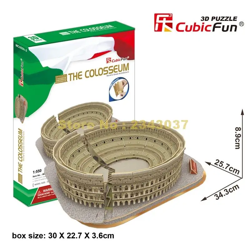 

Cubicfun MC055H World Famous Architecture Roman Colosseum 3d Paperboard Model Puzzle