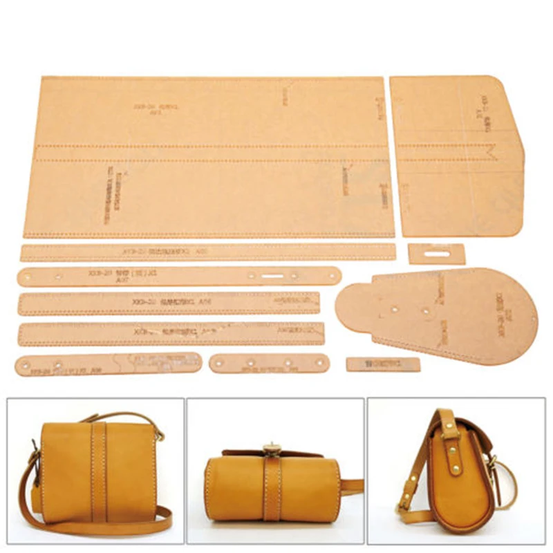 

Leather Craft Clear Acrylic Shoulder Bag Handbag Pattern Stencil Template DIY