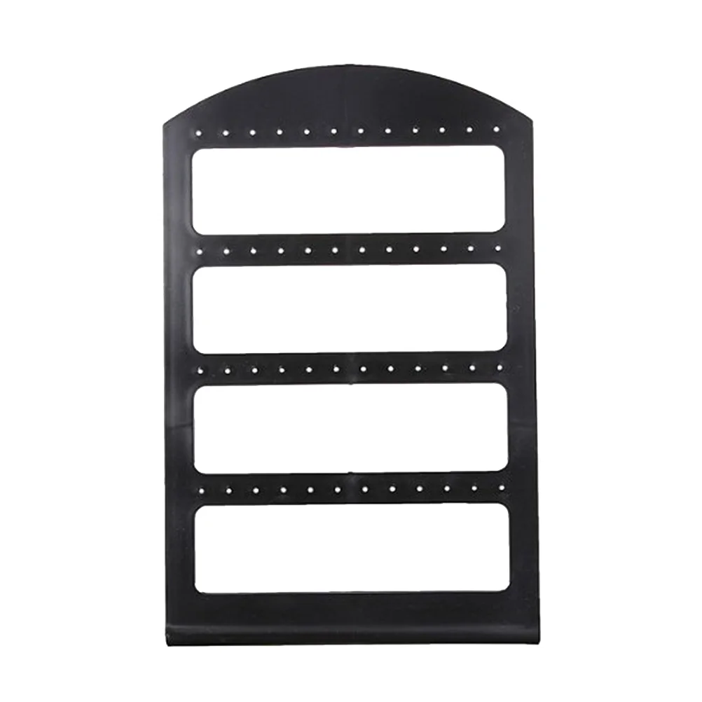 

48 Holes Design Plastic Earrings Holder Display Stand Dangle Earrings Show Shelf Holder Organizer Tray (Black)