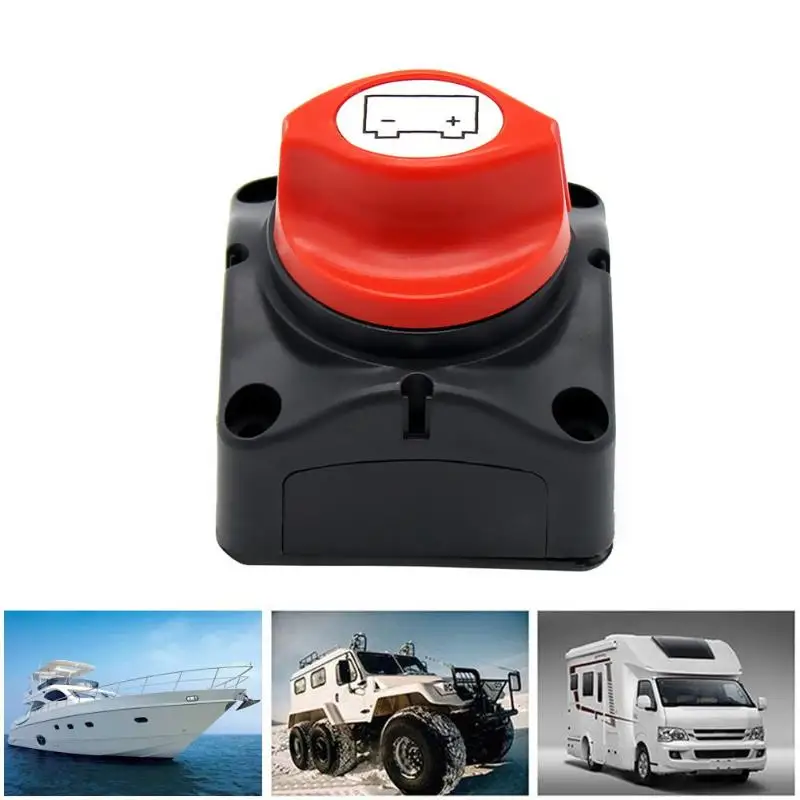 

12/24V Car RV Marine Battery Selector Isolator Disconnect Rotary On/Off Switch Copper screw silver plated material M10 copper