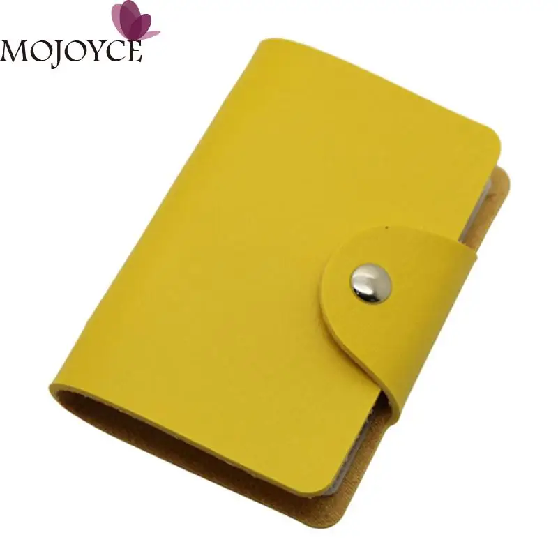 

Men Women High Quality Solid Color Daily 24 Slots Small Card Holder Wallet Unisex Business Cards Bags 2019