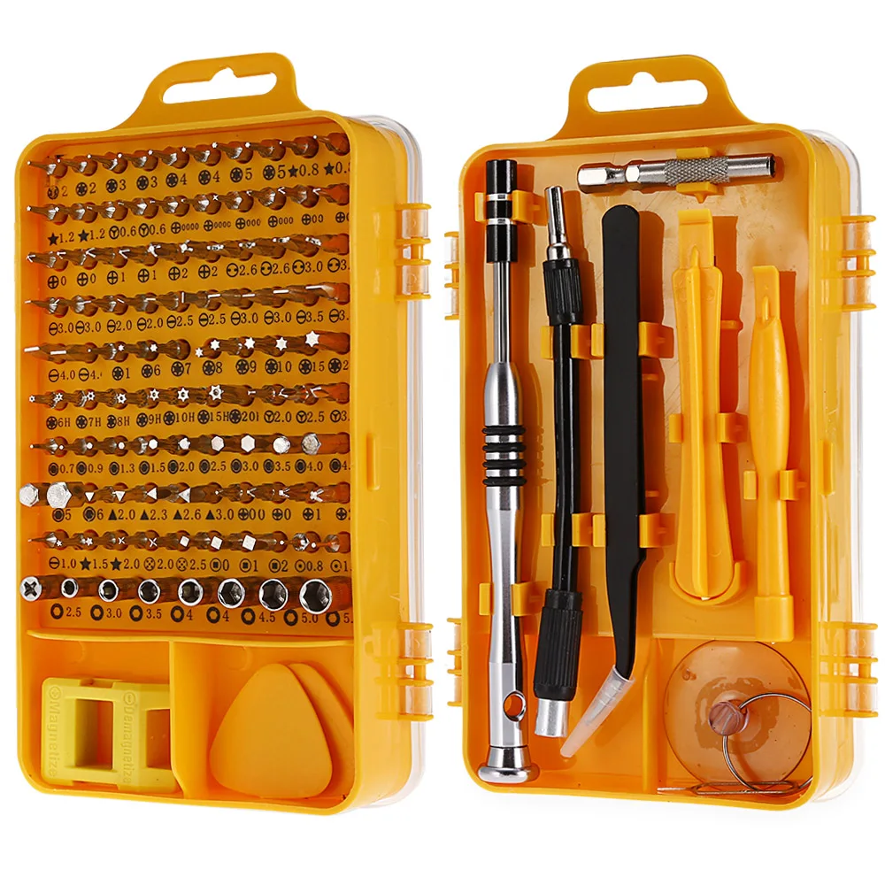 

110-In-1 Precision Screwdriver Tool Set 98 Different Screw Bits Multi-Function Repair Tool Kit For Clock Notebook Cellphone