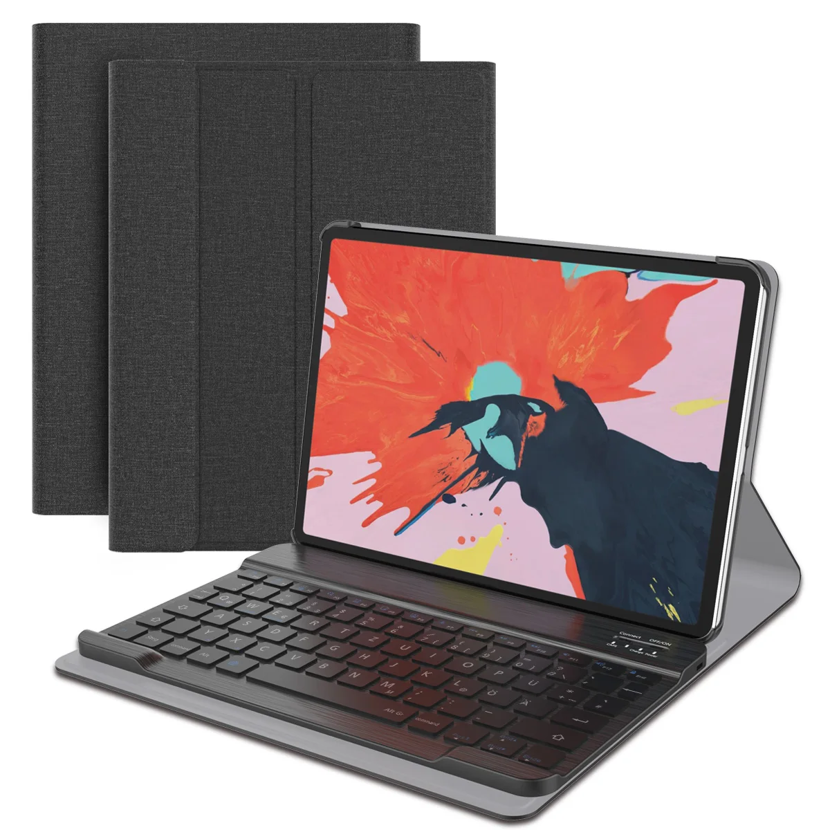 

Germany Bluetooth Keyboard Case For iPad Pro 12.9 2018 Case Smart Flip Stand PU Leather Tablet Cover For iPad Pro 12.9 Inch 2018