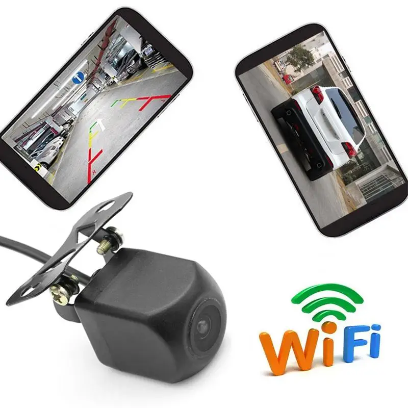 Wifi камера заднего вида с ночным видением, Автомобильная камера заднего вида, мини-автомобиль, водонепроницаемый регистратор вождения для IPhone и Android, тахограф