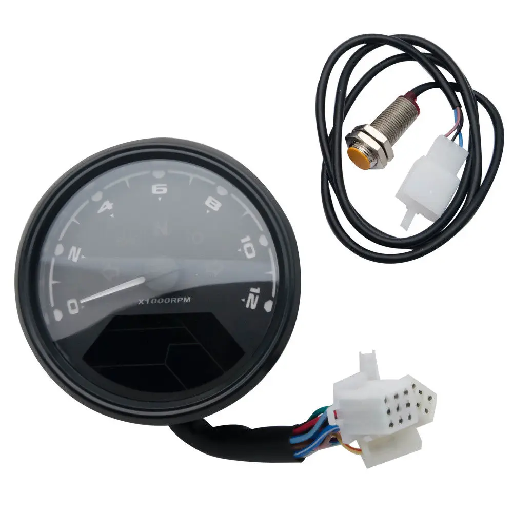 Universal Motorcycle Digital Gauge Speedometer tachometer
