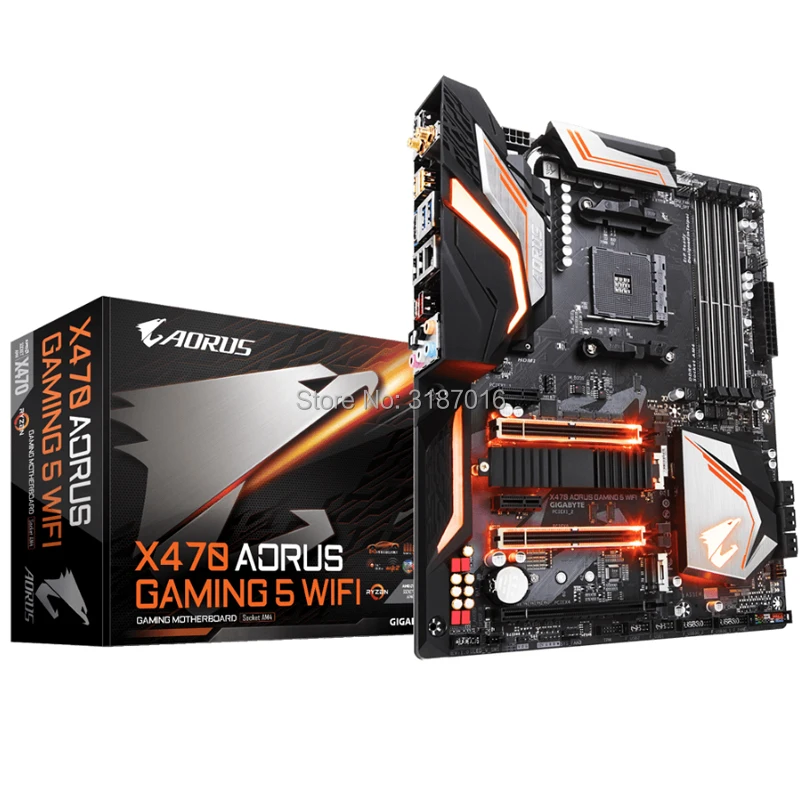 

For Gigabyte GA-X470 AORUS GAMING 5 WIFI Original NEW Motherboard X470 AORUS GAMING 5 WIFI Socket AM4 DDR4 USB3.0 SATA3.0