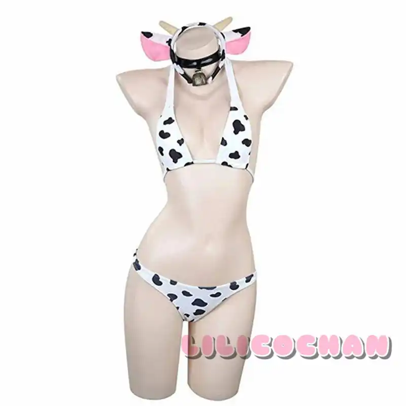 Panty Vaca Mujeres Kawaii Disfraces Y Medias Bikini Cosplay Interior Sujetador Ropa Set Japonesa Eróticas Sexy Anime Lolita I2Y9WEDH