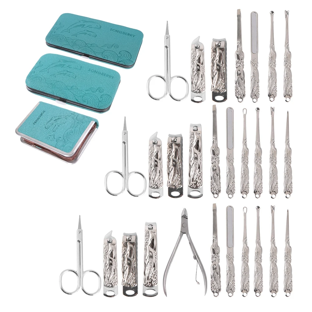 

7/10/11pcs Nail Clippers Set Household Nail Trimmers Set File Scissors Manicure Pedicure Tool Accessories