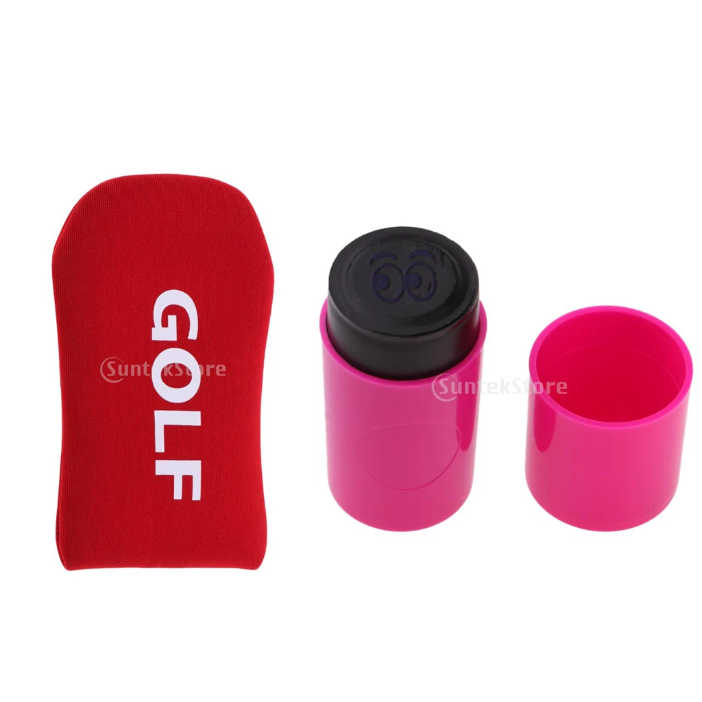 1x كرة جولف ختم الختام علامة عيون + 1x جولف ماليت غطاء الرأس مضرب غطاء 1x كرة جولف ختم الختام علامة عيون + 1x جولف ماليت غطاء الرأس مضرب غطاء