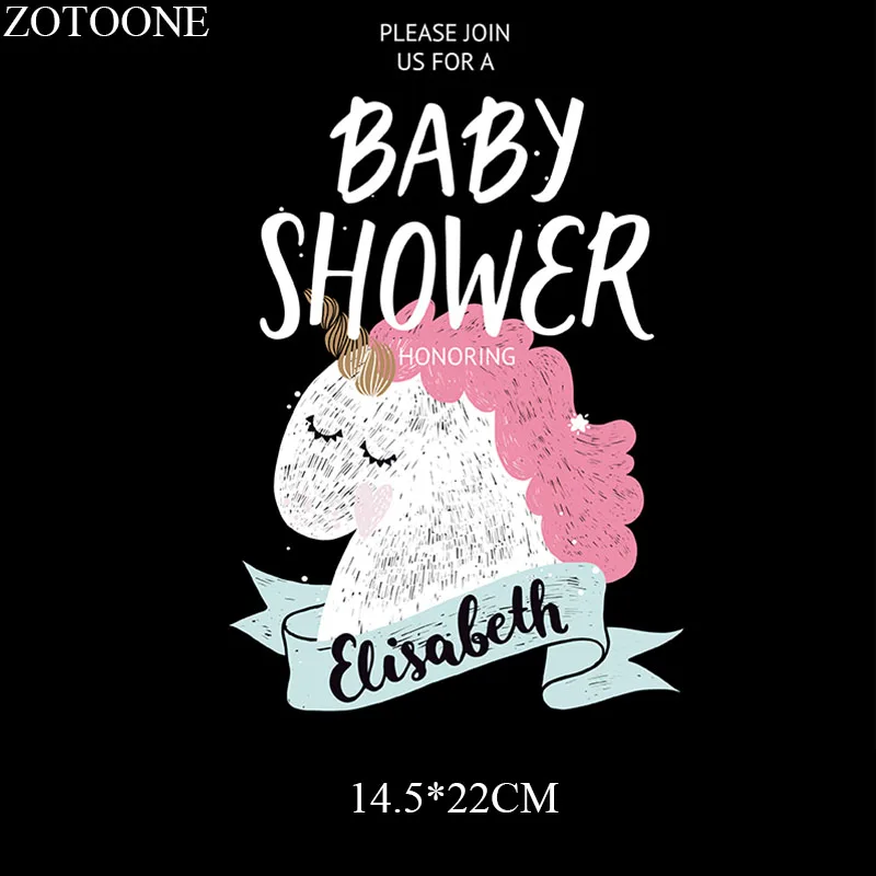 

ZOTOONE Cartoon Unicorn Patch Heat Transfers For Kid Girl Clothes Diy Iron-on Transfers Patches Clothing Sticker Appliques E