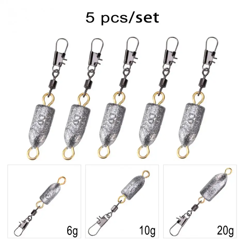 5 шт. рыболовный грузик из свинца 6g/8g/10g/20g пуля Shaped s песка Карп рыболовные грузила