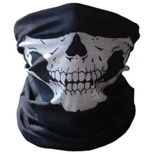 Хэллоуин страшная маска фестиваль Череп маски скелет Открытый Мотоцикл Велосипед разноцветный шарф Половина лица маска колпачок шеи призрак