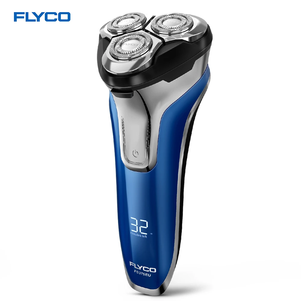 Скидка FLYCO FS375 перезаряжаемая электробритва для сухой и влажной уборки роторная бритва для мужчин бритвенный станок всплывающий триммер светодиод...