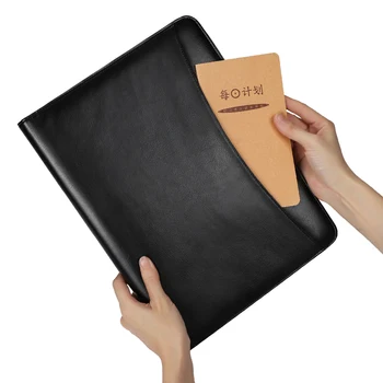 

Buainess Office PU Leather File Folder for Documents Padfolio A4 Clipboard Filing Folder Portafolios carpeta Briefcase bag 1320B