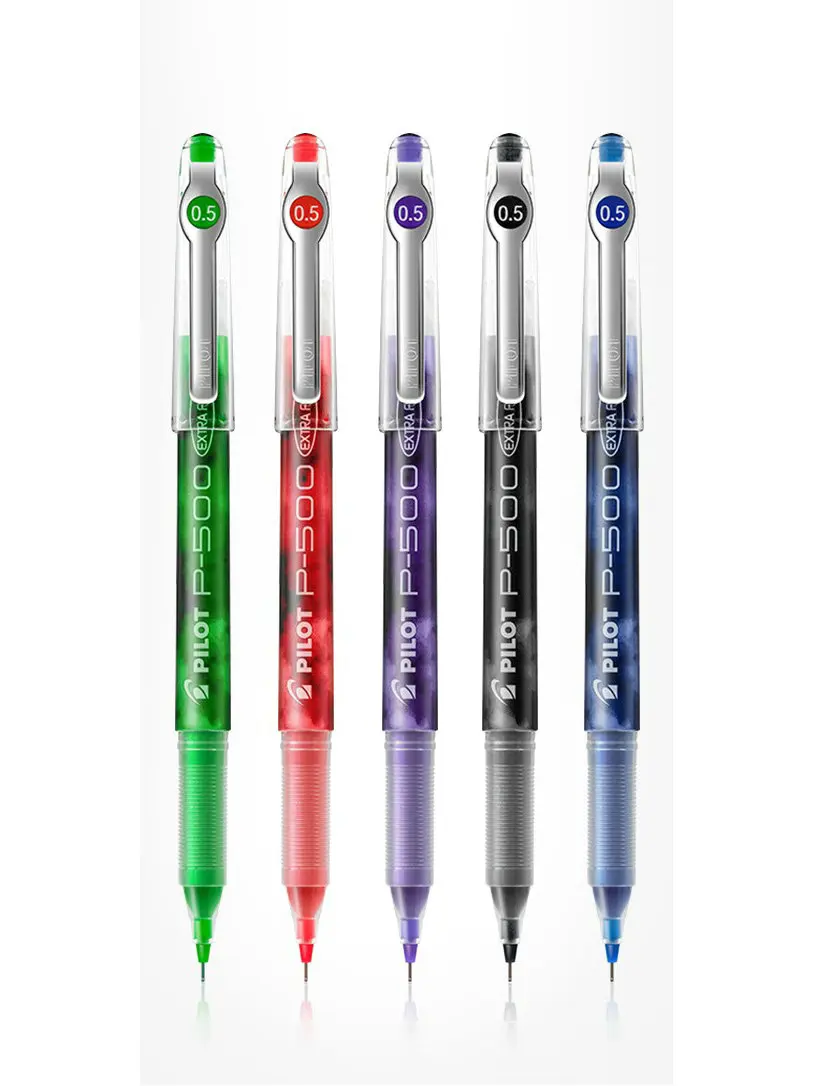 5 pens/packPilot P 500 Precise Gel Ink Rolling Ball Pens 0.5 mm Extra