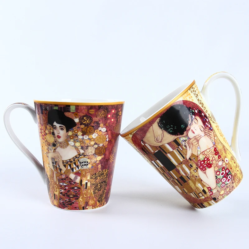 Серия Gustav Klimt знаменитая картина маслом поцелуй подождите кружка кофе стакан для