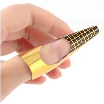 

100pcs/set Nail Forms Tips Acrylic Gel Extension Template Polish Gel Tips Nail Art Guide Form Professional Manicure Styling Tool