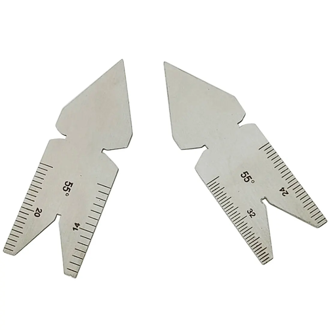 

Measuring Lathe Tools 55/60 Degree Center Gauge Metric Screw Cutting Thread Pitch Centering Gauge Stainless Steel