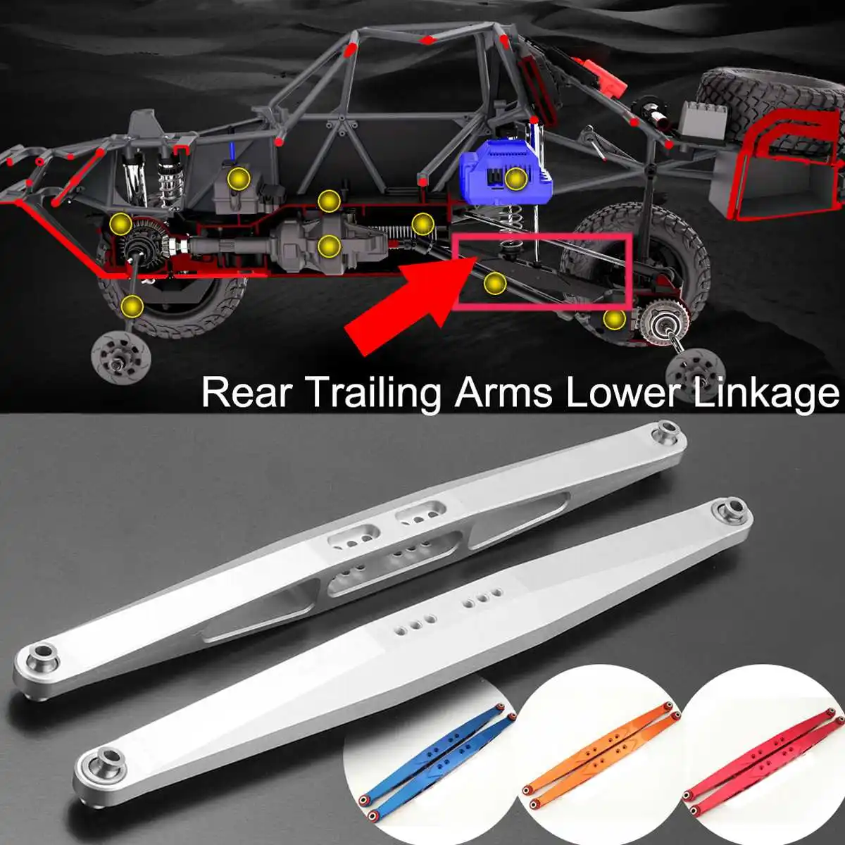 

Durable for Lower Arm for Unlimited Desert Racer UDR Aluminum Rear Trailing Arms Lower Linkage High Quality