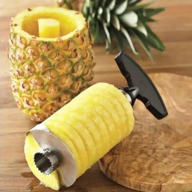 Accesorios para peladoras de piña, acero inoxidable, fácil de usar, cortadora de fruta de piña, cortador de cuchillos, herramientas cortadoras para la cocina, 1 ud. Accesorios para peladoras de piña, acero inoxidable, fácil de usar, cortadora de fruta de piña, cortador de cuchillos, herramientas cortadoras para la cocina, 1 ud.