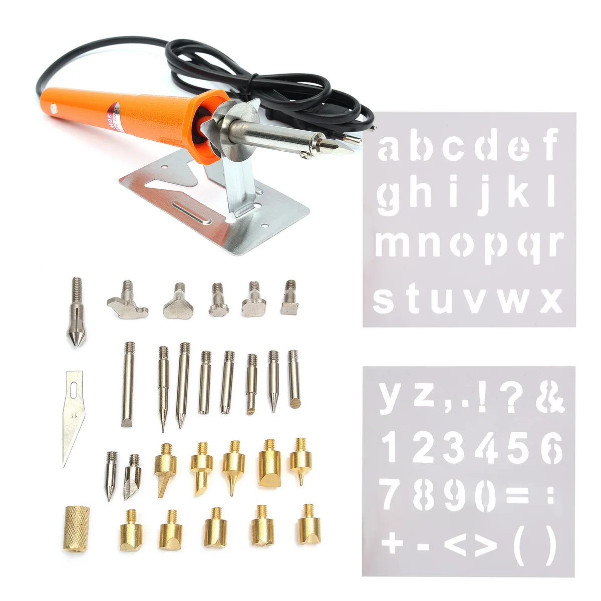 Buy 37Pcs 30W Soldering Iron Woodworking Carving Tools