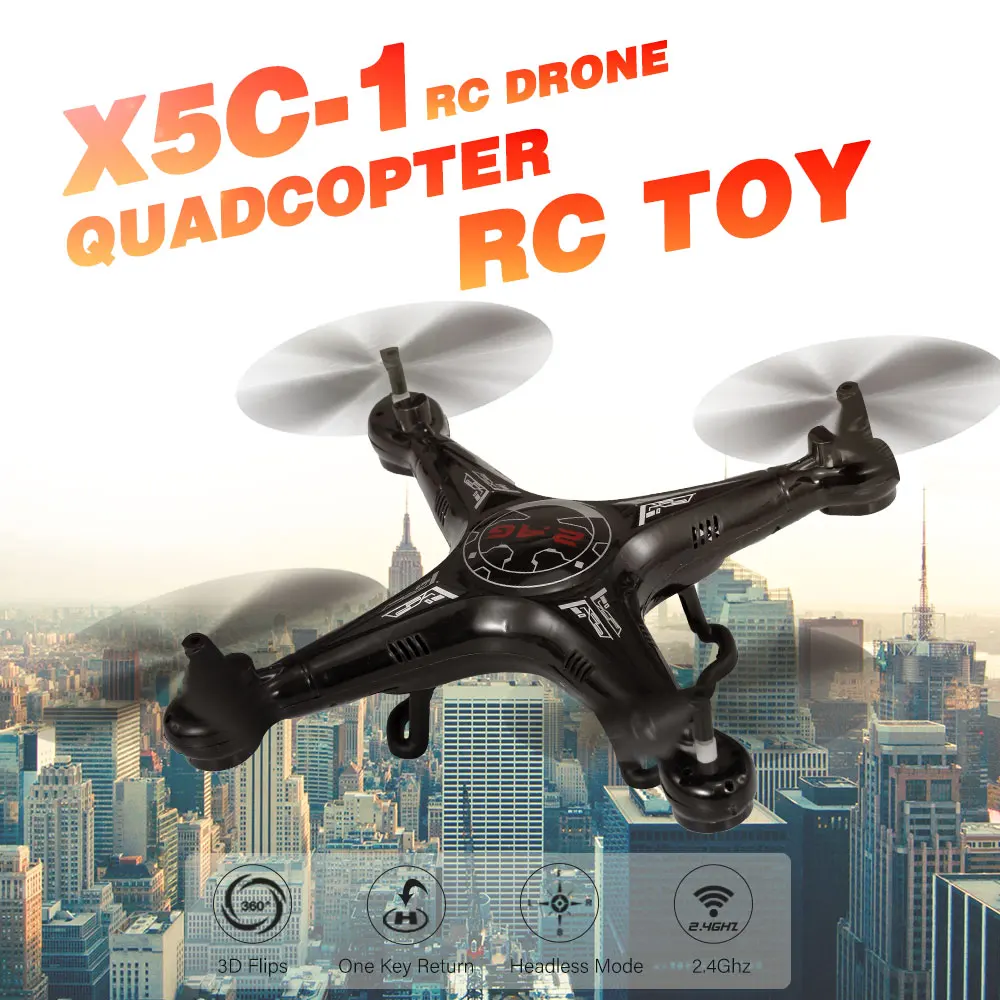 

X5C-1 RC Drone with Camera 720P 2.4GHz Headless Mode 3D Flips One Key Return RC Dron Quadcopter RC Toys for Kids Beginners RTF