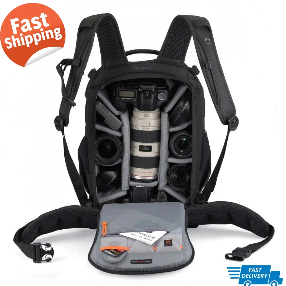 

FAST SHIP New Lowepro Flipside 400 AW Digital Camera Photo Bag DSLR/SLR Lens Backpack + Rain Cover