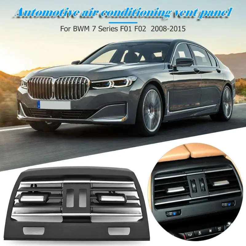 

Rear Center Console Fresh AC Air Vent Panel Outlet Grille Cover for 2009 - 2015 BMW F01 F02 750i 750Li