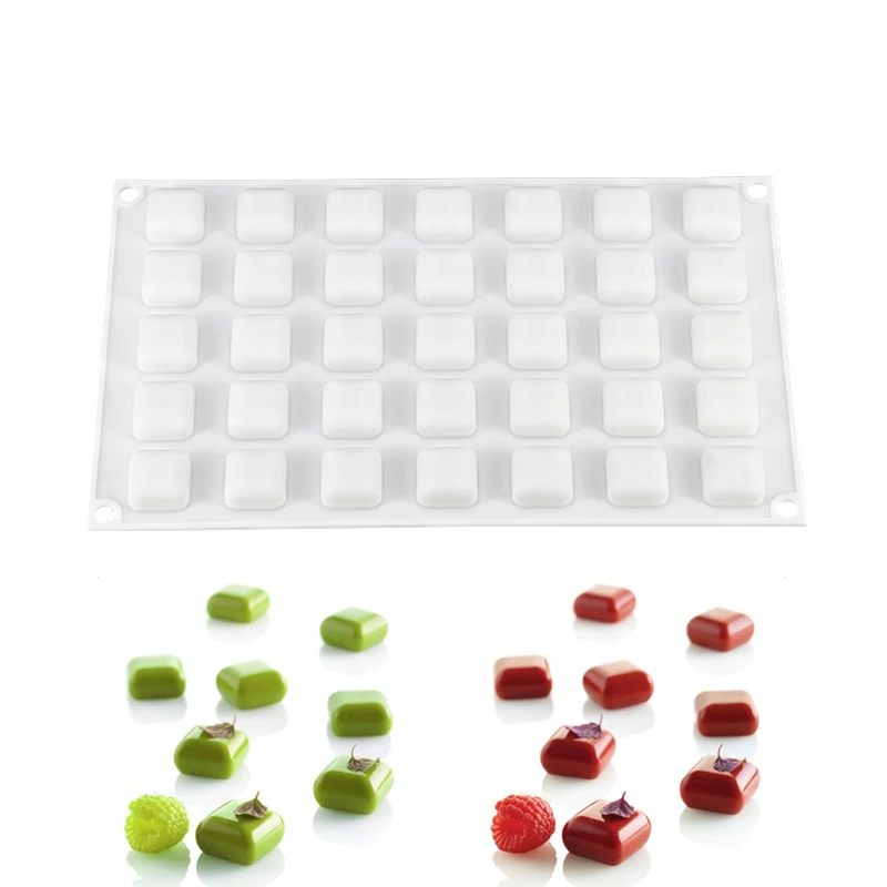 Download 1PCS Mini Dessert Gem Shape 35 Cavity White Cake Mold Baking Decorating Tools Mousse Fondant ...