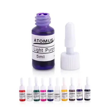 

5ml Tattoo Ink Body Paint Makeup 10 Bright Colors Microblading Eye brow Permanent Tattoo Ink Set