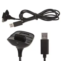 Черный игровой контроллер USB зарядный кабель беспроводной контроллер геймпад джойстик питание зарядное устройство кабель для Xbox 360