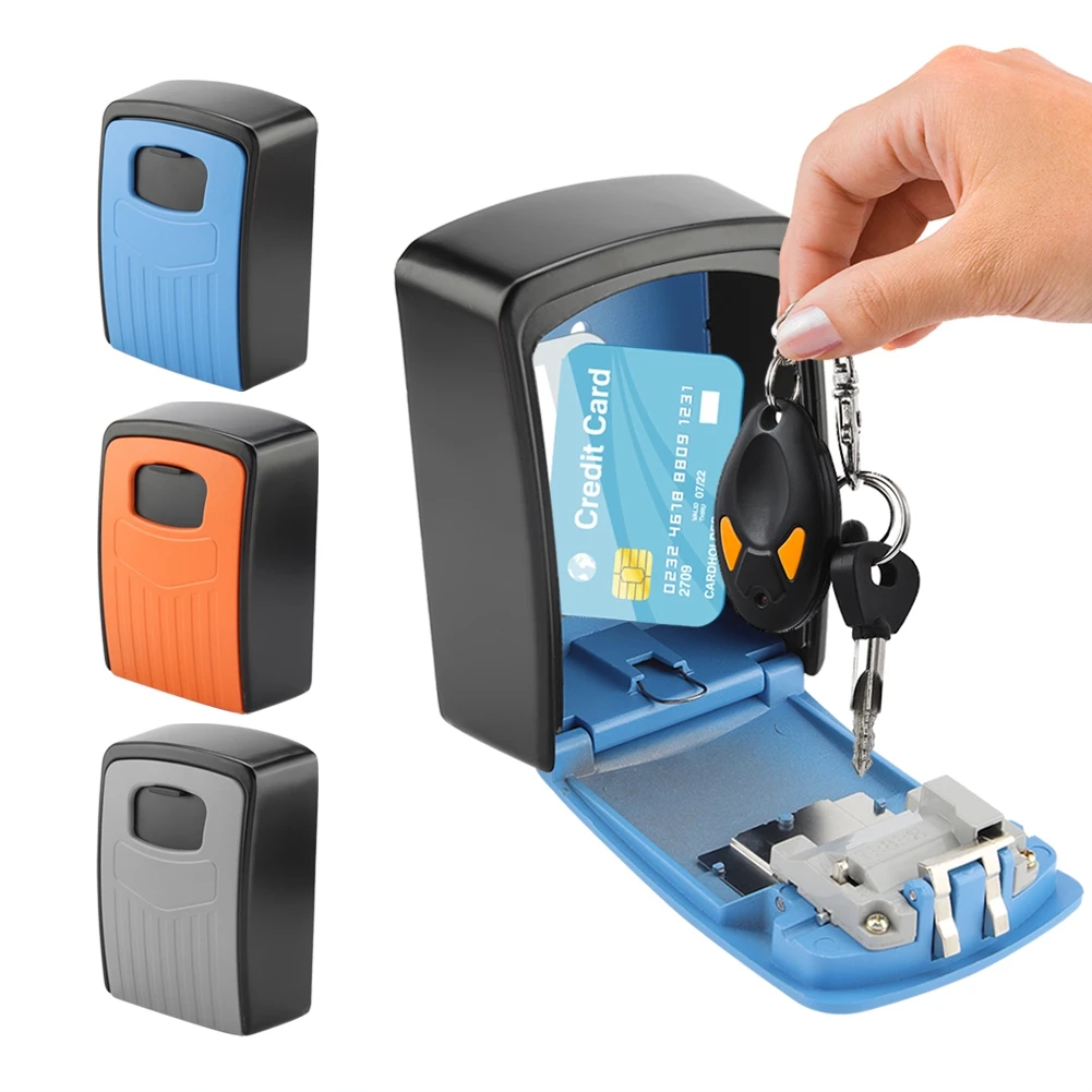 

New Lock Box Wall Mounted Security Safe Boxes Aluminum Alloy Room Cards Keys Storage Combination Lock Safe Manage New