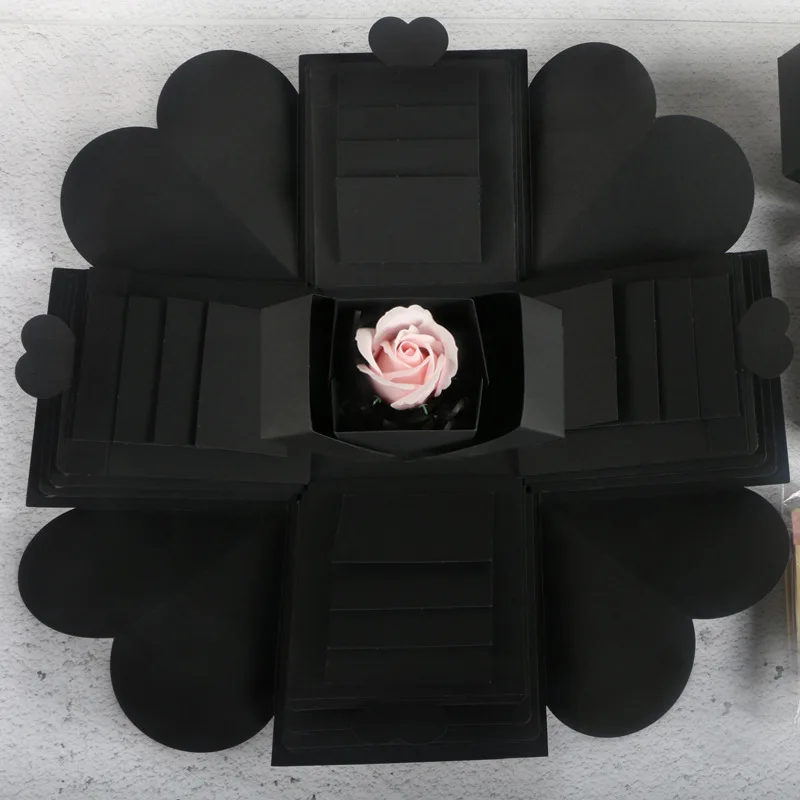 

OHEART DIY Explosion Box Birthday Gift Surprise Love for Wedding Engagement Anniversary Scrapbook Photo Album Valentine's Gift