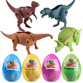 

9*5.5cm Transformed Dinosaur Egg Toys for Children Tyrannosaurus Rex Triceratops Boys Favorite Surprise Dinosaur Eggs Toys Gift