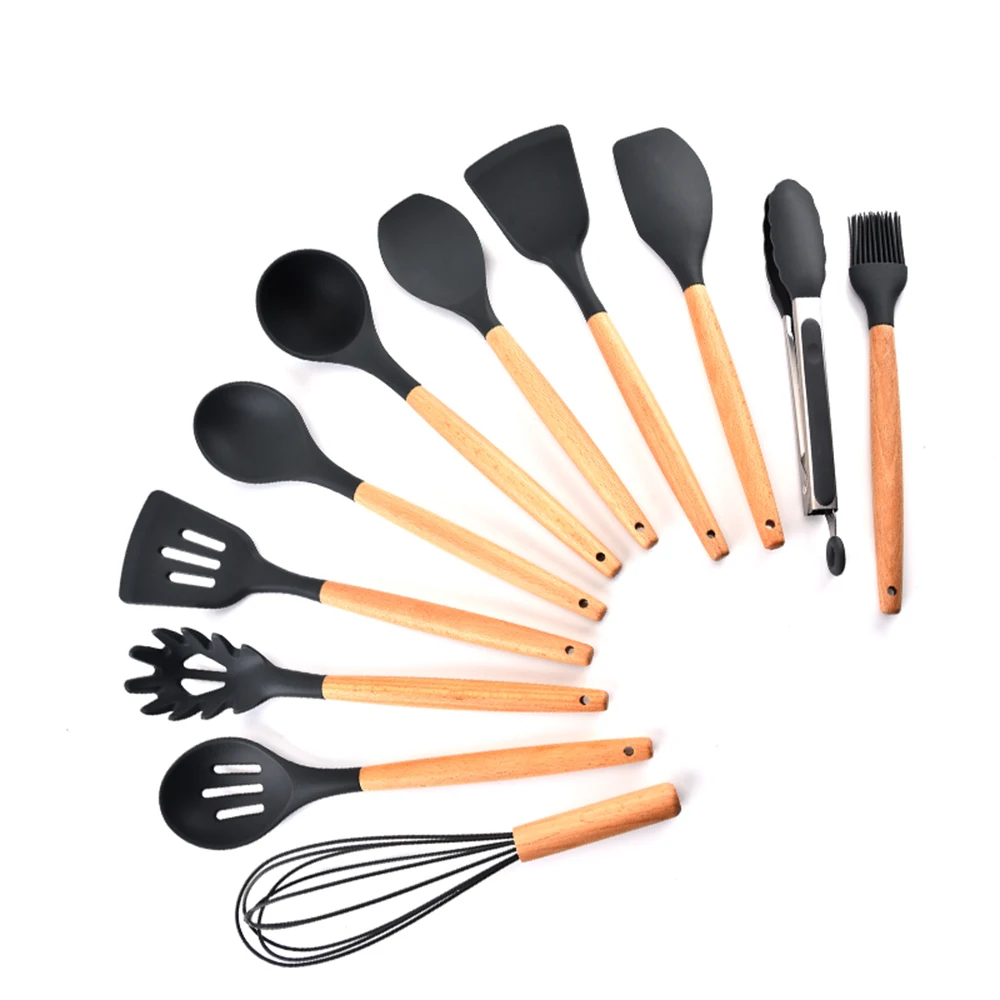 

11 Pcs Kitchenware Silicone Heat Resistant Kitchen Cooking Utensils Non-Stick Baking Tool Cooking Tool Sets