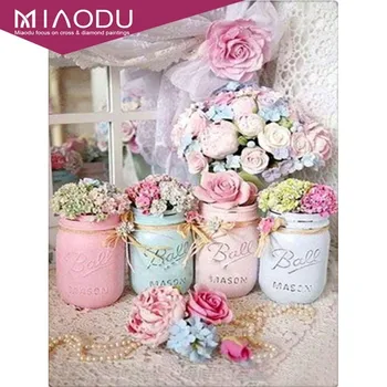 

Miaodu Diamond Embroidery Sale 5D DIY Diamond Painting Flower Cross Stitch Home Decor Picture Of Rhinestone Full Square Drill