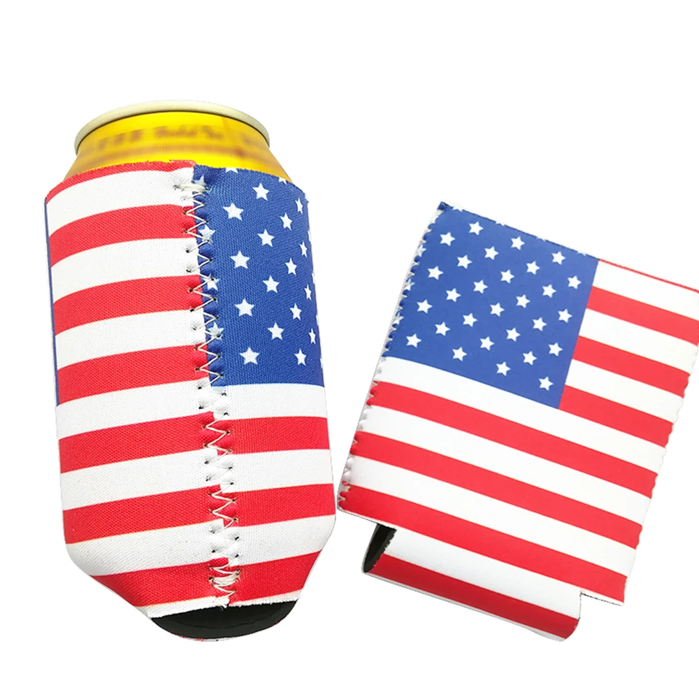 

1pc Drop Protection Drink Bottle Sleeve Cover Sport Water Bottle Cover Beer Beverage Protect Pattern Flag Diving Cup Set
