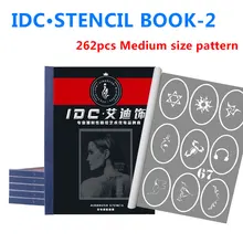 262 шт Аэрограф трафареты для блестящих татуировок женщина девушка Дети Шаблон рисования, Маленький милый цветок бабочка мультфильм хна трафарет татуировки