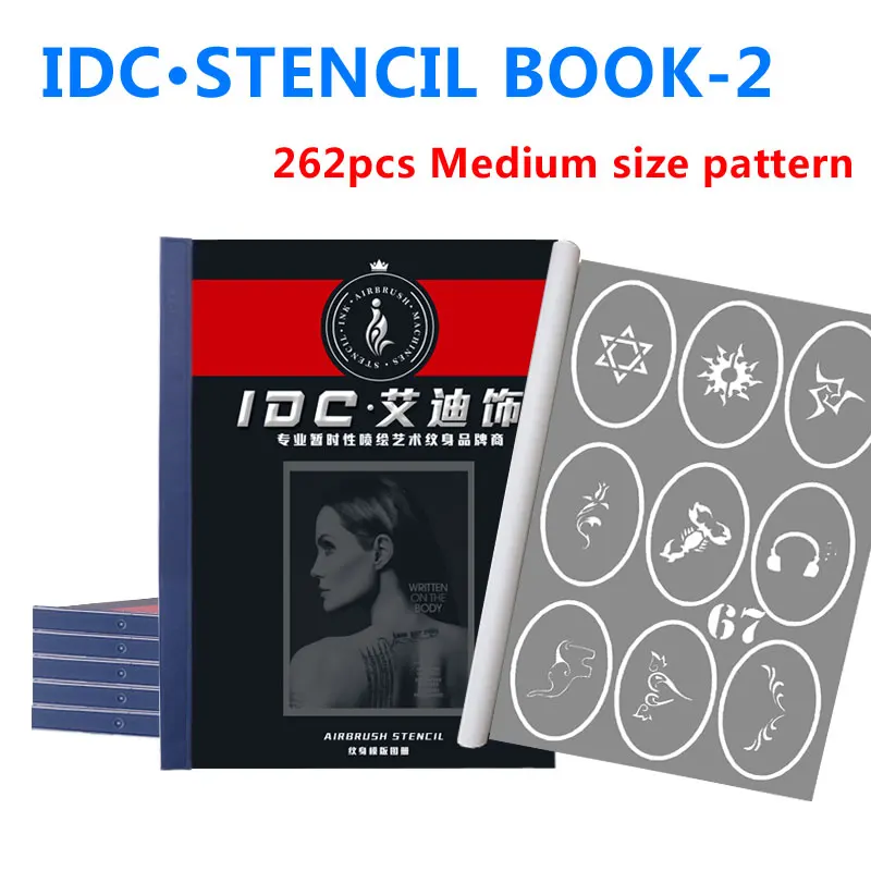 

262pcs Airbrush Glitter Tattoo Stencil Woman Girl Kids Drawing Template,Small Cute Flower Butterfly Cartoon Henna Tattoo Stencil