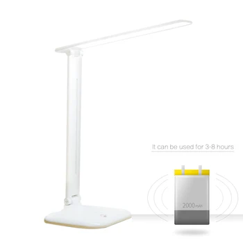 

Battery 2000mah Led Desk Lamp Foldable Rotatable Touch Switch Office Decoration Reading Light Dimmer Led Rechageable Table Lamps