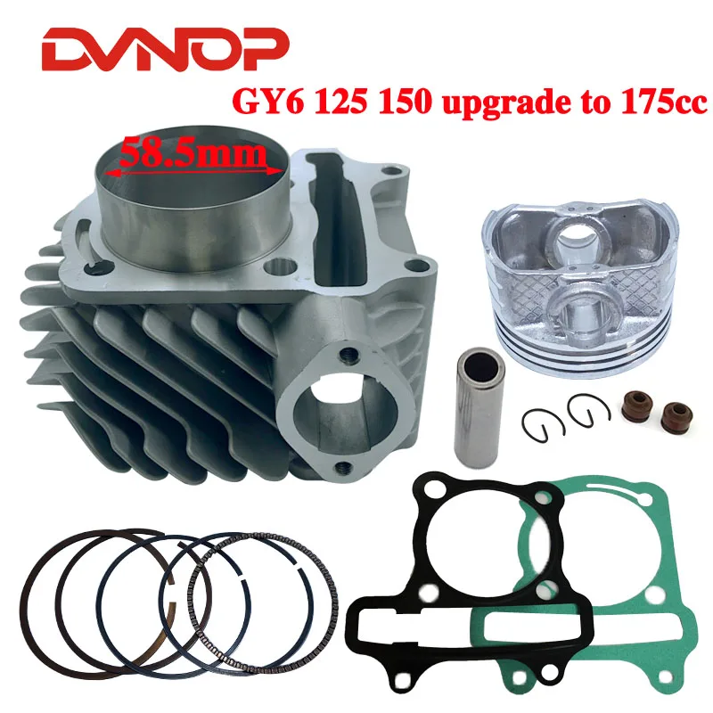 

58.5mm 2V big bore Cylinder Piston Ring Set for Scooter ATV 152QMI 157QMJ 1P57QMJ GY6 125 GY6 150 RINGS PISTON