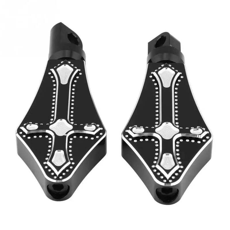 

1 Pair Black Cross-Type Motorcycle Foot Pegs Pedals Footrest for Harley Davidson XL 883L 883N moto accessories New