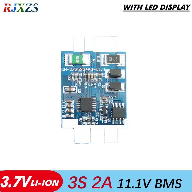 3S 2A lipo литий полимерная BMS/PCM/PCB со светодиодным портом защитная печатная плата для