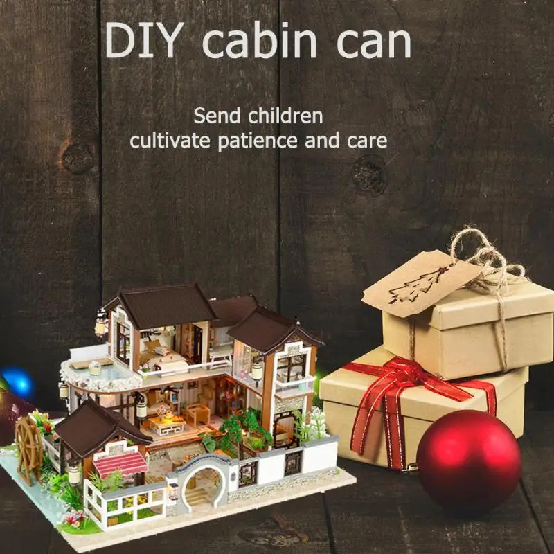 

New Series 1021 DollHouse Handmade Wooden Flash Creative Building Model Sand Table Doll House Dream From Ancient Town