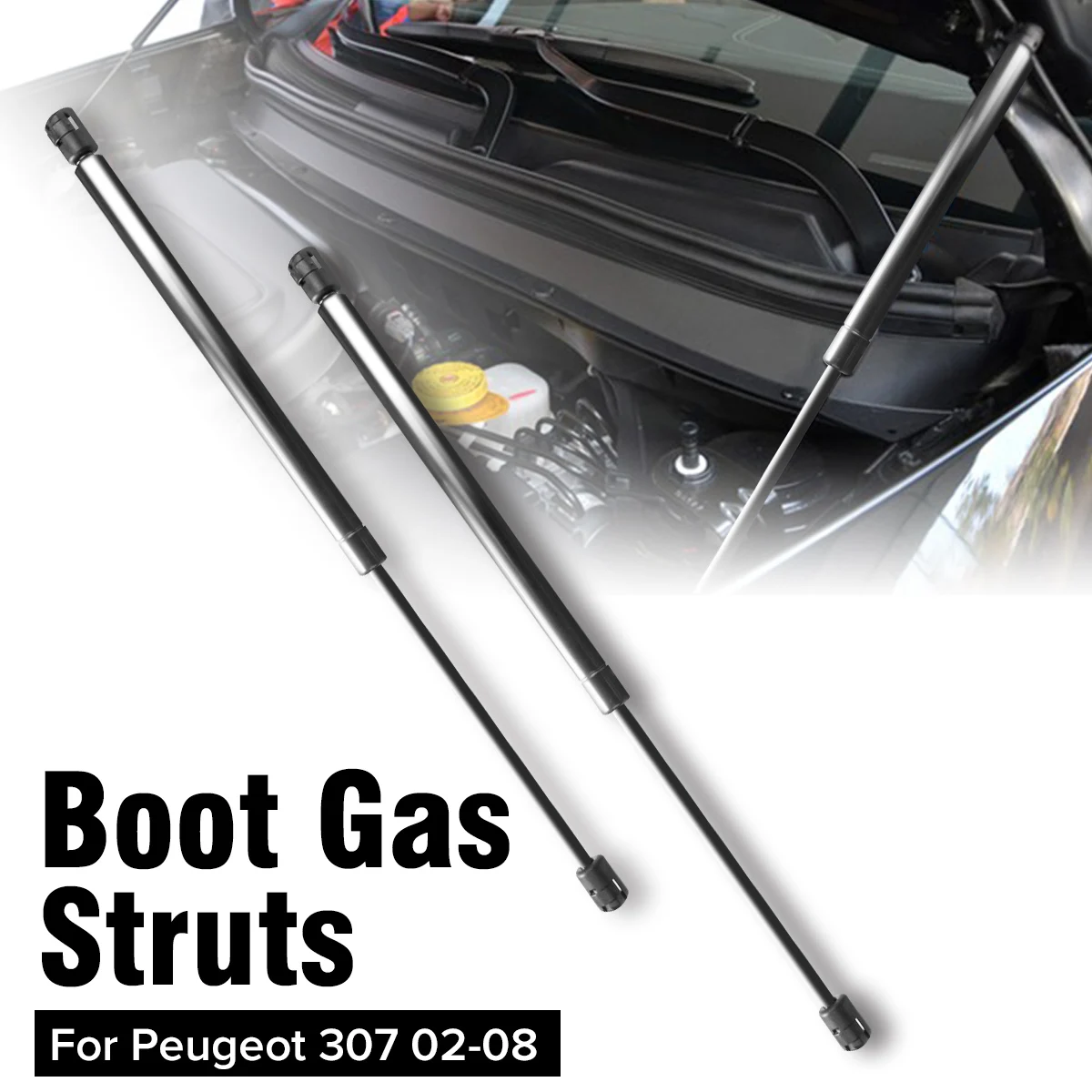 

8731F8 2pcs Car Rear Tail Gate Gas Struts Boot Holders Lifter Support Strut For Peugeot 307 2002-2008