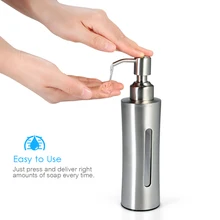 Дозатор мыла из нержавеющей стали, жидкая бутылка с помпой для мыла, контейнер для кухни и ванной комнаты, 250 мл/8,5 унций