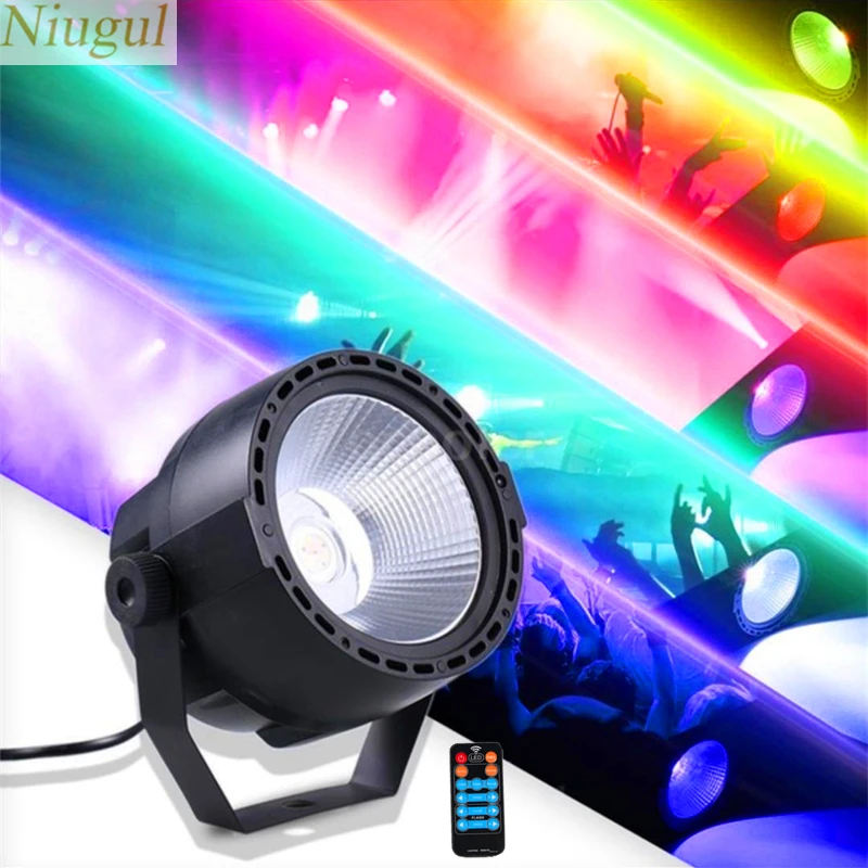 Светодиодный COB Par Light с 30 Вт RGB + УФ эффектом дистанционным управлением плоский