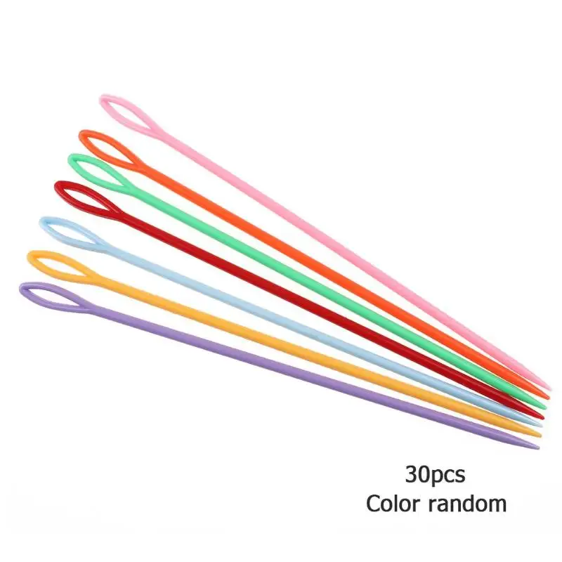 30pcs Crochet Hook Child Plastic Knitting Kid Weave Education Sewing