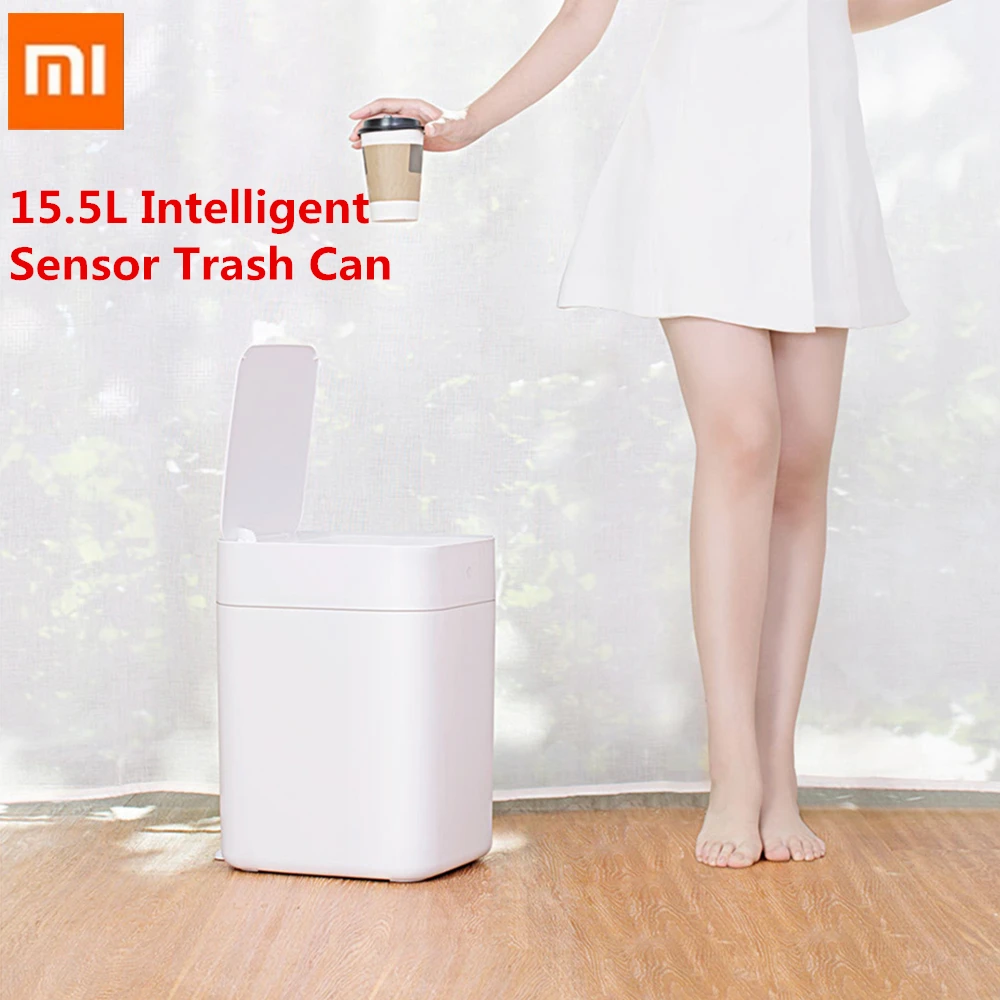 Xiaomi Mijia T1 15.5L большой Ёмкость интеллектуальные сенсорный мусорный бак движения